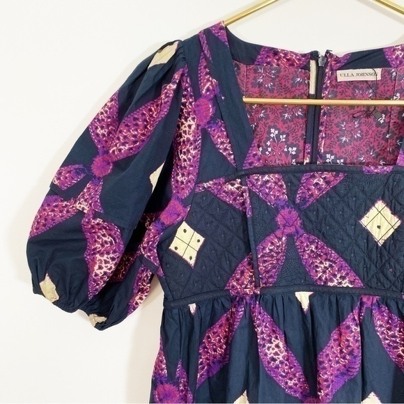 Ulla Johnson‎ Nora Quilted Puff Sleeve Dress with Pockets 0 - Picture 6 of 12